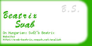 beatrix svab business card